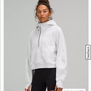 EUC Lululemon scuba oversized cropped hoodie